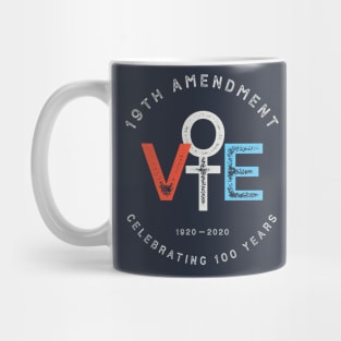 19th Amendment Centennial Logo - Votes Women Suffrage Design Mug